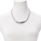 Stainless Steel Mesh Necklace/Chain with Slider Accent and Magnetic Closure (20 in)