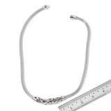 Stainless Steel Mesh Necklace/Chain with Slider Accent and Magnetic Closure (20 in)