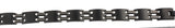 Men's ION Plated Black Stainless Steel Link Bracelet (8.75 in)