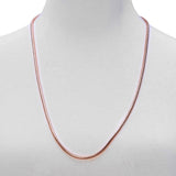 Men's ION Plated Rose Gold Over Stainless Steel Snake Chain (28 in) Unisex