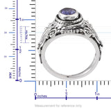 Sterling Silver Rough Cut TANZANITE Ring (Hand Made in Bali)
