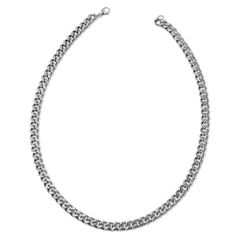 Men's Heavy Stainless Steel Curb Link Chain (24 in) Unisex