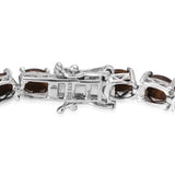 Platinum/Sterling Silver Premium Colors Boulder Opal Line Bracelet (7.50 in)