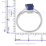Platinum over Sterling Silver Color Change Fluorite Solitaire Ring (Size 9 Only)