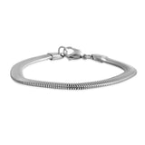 Stainless Steel Snake Chain (18 in) and Bracelet (7.50 in) Set