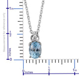 Stainless Steel Sky Blue Topaz Ring, Pendant, Earrings Set with Chain