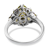 Sterling Silver PERIDOT, Rhodolite GARNET & DIAMOND Ring (Size 8 Only)