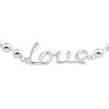 Sterling Silver LOVE Adjustable Bracelet