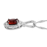 Silvertone Halo Red Austrian Crystal Ring (size 8), Pendant, Earrings Set with Chain (18 in)