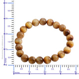 Stretchable 10mm Tigers Eye Bead Bracelet from South Africa 110 cts