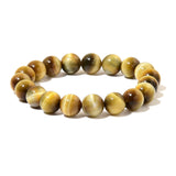 Stretchable 11mm Tigers Eye Bead Bracelet from South Africa 138+cts