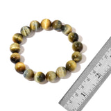 Stretchable 13mm Tigers Eye Bead Bracelet from South Africa 211 cts