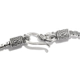 Sterling Silver Flat Bracelet with Hook and Loop Closure (7.50 in)