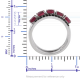 Plat. SS. RUBY, TANZANITE, EMERALD & Black SPINEL Interchangeable 5 Stone Ring Set