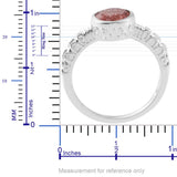 Sterling Silver Bezel Set 1.65 ct. Cherry Quartz Solitaire Ring (size 5)