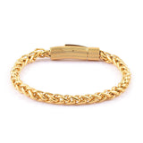 ION Plated Yellow Gold Stainless Steel Bracelet 8.5" and Spinner Ring Size 12