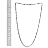 Set of 2 Stainless Steel Enlarged CURB & ROPE Chain 24" Unisex