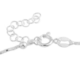 Sterling Silver Station Bead Adjustable Bracelet/Anklet 9"-10"