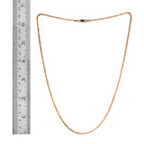 14K Yellow Gold over Italian Sterling Silver Rock SPARKLE Chain Necklace 20 in (6.6 gms)