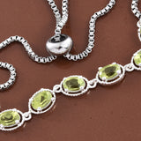 Sterling Silver Chinese PERIDOT Halo Adjustable Sliding Bolo Bracelet (3.10 cts.)