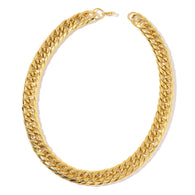 ION Plated Yellow Gold Stainless Steel Double Curb Chain Necklace (24")