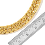 ION Plated Yellow Gold Stainless Steel Double Curb Chain Necklace (24")