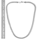 Stainless Steel Foxtail Necklace 24" and Bracelet 8" Set