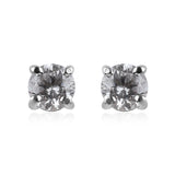 Stainless Steel 7ct Cubic Zirconia Stud & Ear Climber Earrings SET