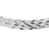 SET of 2 Sterling Silver/14K YG over Silver Braided Adjustable Bracelet
