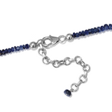100.00 cts. of Rich Blue SAPPHIRE Rondelle Bead Necklace (18-20 in)