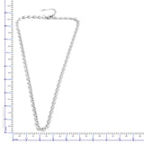 Stainless Steel Fancy Rhombus Beaded Chain Necklace  20"- 22" Unisex