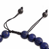 LAPIS Blue Faux Leather Woven & Beaded Friendship Adjustable Bracelet