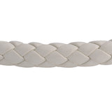 White Howlite Gemstone Bead & Faux Leather Woven Friendship Adjustable Bracelet