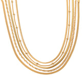 ION Plated Yellow Gold Over Stainless Steel 5 Multi Link Chain Set all 20"