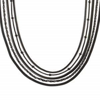 ION Plated Black Stainless Steel 5 Multi Link Chain Set all 20"