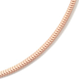 ION Plated Rose Gold Over Stainless Steel Fish Scale Chain Necklace  (20 in) Unisex
