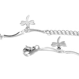 Stainless Steel Dragonfly Charms Bar Link Necklace Chain (20 in)