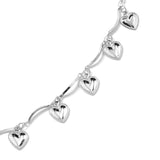 Stainless Steel Heart Charms Bar Link Necklace Chain (20 in)