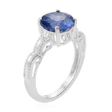 Sterling Silver 2ct COLOR CHANGE FLUORITE Royal Setting Solitaire Ring