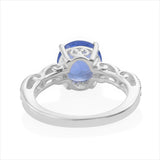 Sterling Silver 2ct COLOR CHANGE FLUORITE Royal Setting Solitaire Ring