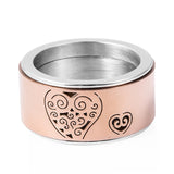 ION Rose Gold/Stainless Steel "Love you More" SPINNER Ring