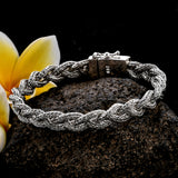 Handmade Bali (25 gm) Sterling Silver Braided Bracelet 6.50 inches