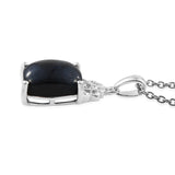 Sterling Silver 4.4 ct Australian VIVIANITE Cabochon Pendant with Magnetic Stainless 20" Chain