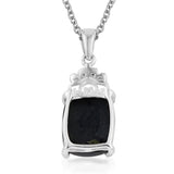 Sterling Silver 4.4 ct Australian VIVIANITE Cabochon Pendant with Magnetic Stainless 20" Chain