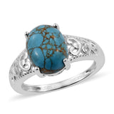 Sterling Silver Blue Mojave TURQUOISE Filigree/Scroll Work Ring