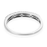 Platinum/Sterling Double Row .25ct Champagne DIAMOND Band Ring
