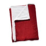 Red Warm and Cozy Microfiber/Sherpa Throw Blanket (80" X 60")