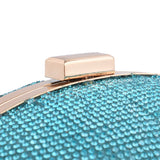 The Perfect SUPER BOWL Game Day Crystal Studded Football Clutch Bag ( BLUE )