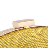 The Perfect SUPER BOWL Game Day Crystal Studded Football Clutch Bag (Yellow)