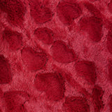 Comfy, Cozy & Fashionable HEART Pattern Faux Fur Poncho - One Size Fits Most ( BURGUNDY/RED )
